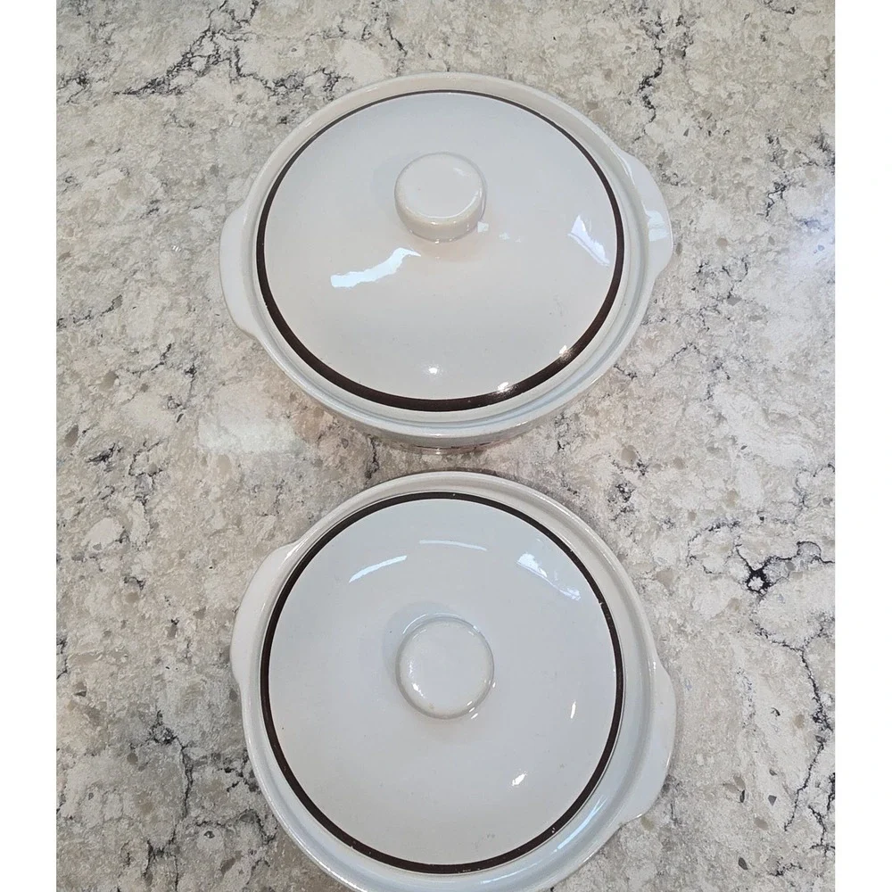 Rare Vintage Daekor Nancy Lynn Smiling Fruit Casserole Dish Set 2pc